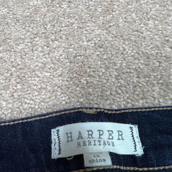 Harper Jeans Blue Mid Rise Skinny Women's Size 26 Pockets - Picture 7 of 13